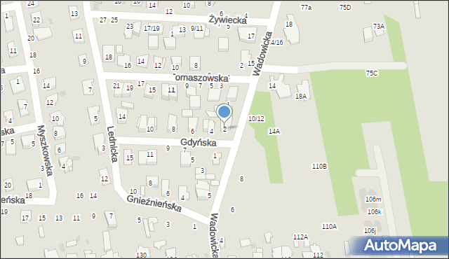 Częstochowa, Gdyńska, 2, mapa Częstochowy