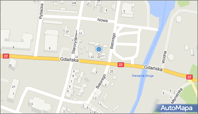 Dobiegniew, Gdańska, 11, mapa Dobiegniew