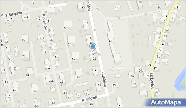 Dobre Miasto, Gdańska, 20, mapa Dobre Miasto