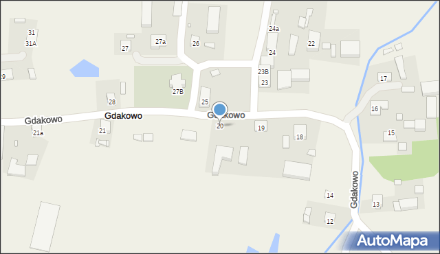 Gdakowo, Gdakowo, 20, mapa Gdakowo