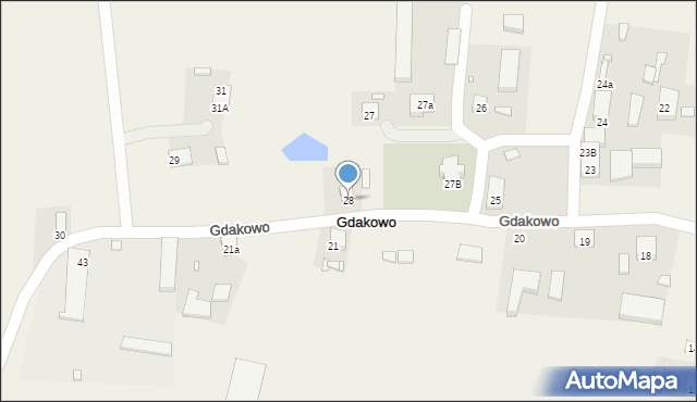 Gdakowo, Gdakowo, 28, mapa Gdakowo