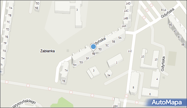 Gdańsk, Gdyńska, 5E, mapa Gdańska