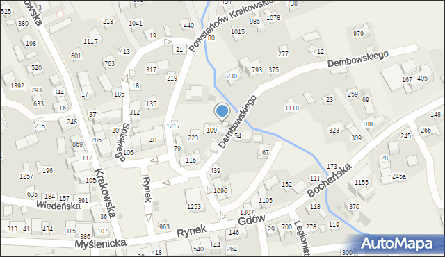 Gdów, Gdów, 113, mapa Gdów