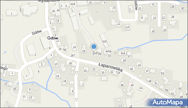 Gdów, Gdów, 269, mapa Gdów