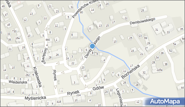 Gdów, Gdów, 54, mapa Gdów