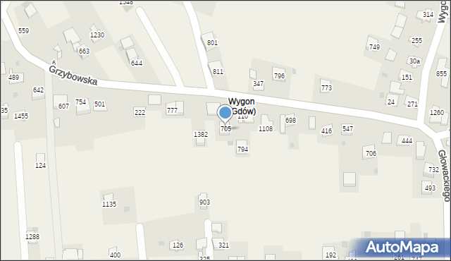 Gdów, Gdów, 705, mapa Gdów