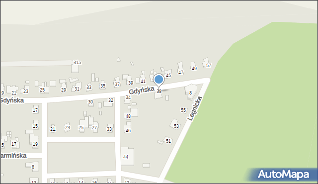 Gliwice, Gdyńska, 38, mapa Gliwic