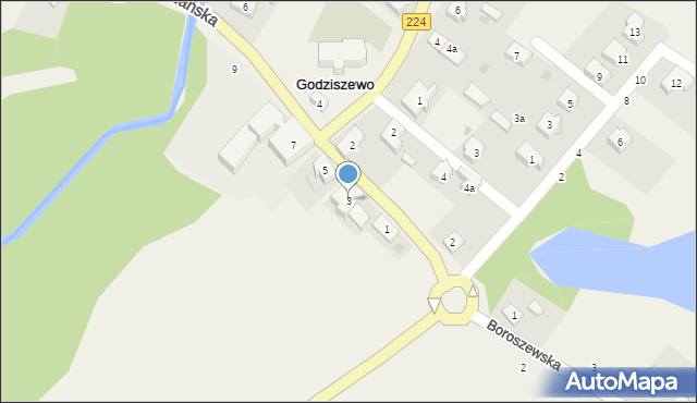 Godziszewo, Gdańska, 3, mapa Godziszewo