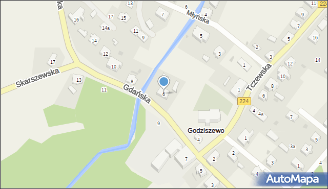 Godziszewo, Gdańska, 6, mapa Godziszewo