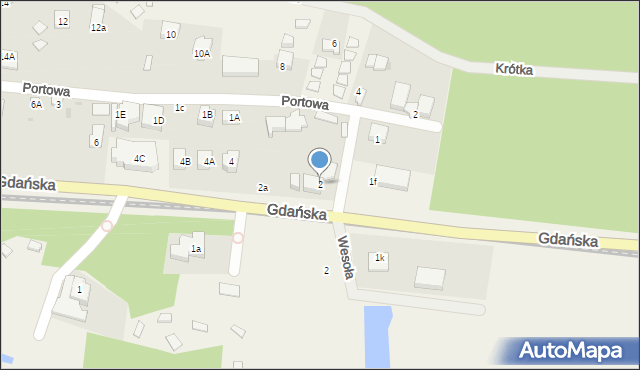 Jantar, Gdańska, 2, mapa Jantar