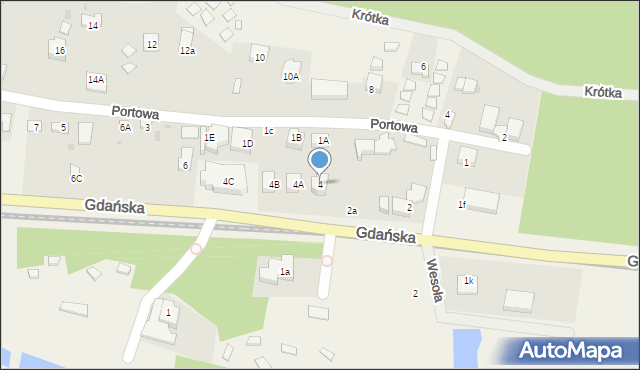 Jantar, Gdańska, 4, mapa Jantar
