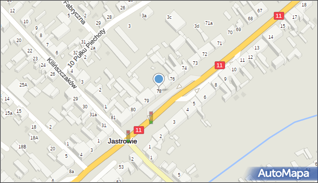 Jastrowie, Gdańska, 78, mapa Jastrowie