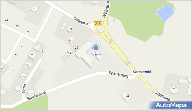 Karczemki, Gdańska, 23, mapa Karczemki