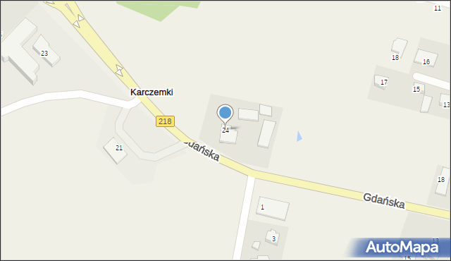 Karczemki, Gdańska, 24, mapa Karczemki