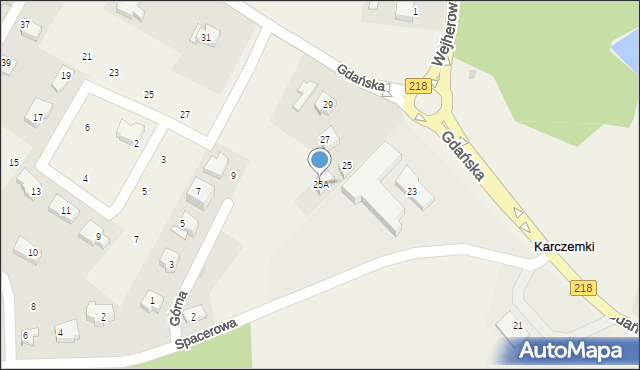 Karczemki, Gdańska, 25A, mapa Karczemki