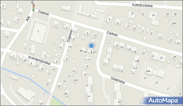 Katowice, Gdańska, 4, mapa Katowic