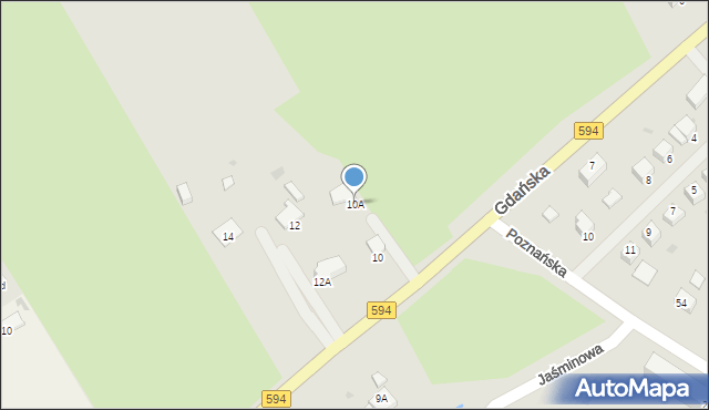 Kętrzyn, Gdańska, 10A, mapa Kętrzyn