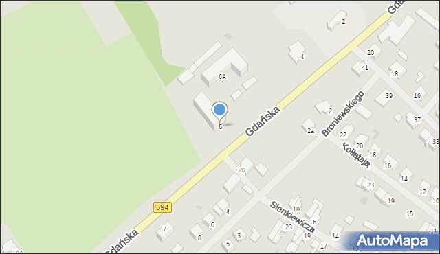 Kętrzyn, Gdańska, 6, mapa Kętrzyn