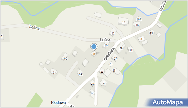 Kłodawa, Gdańska, 8, mapa Kłodawa