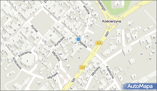 Kościerzyna, Gdańska, 17, mapa Kościerzyna