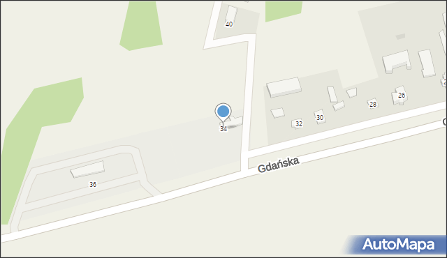 Koszwały, Gdańska, 34, mapa Koszwały