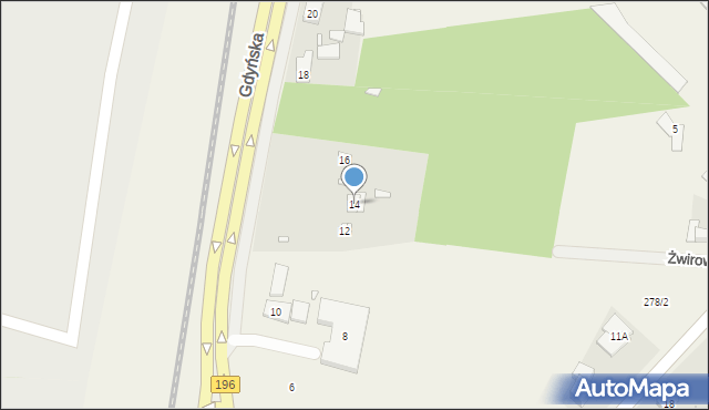 Koziegłowy, Gdyńska, 14, mapa Koziegłowy