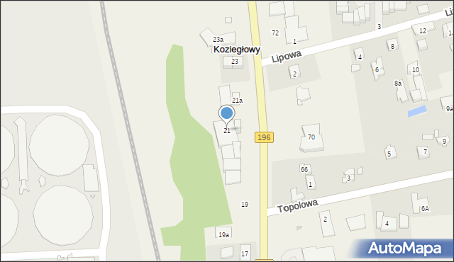Koziegłowy, Gdyńska, 21, mapa Koziegłowy