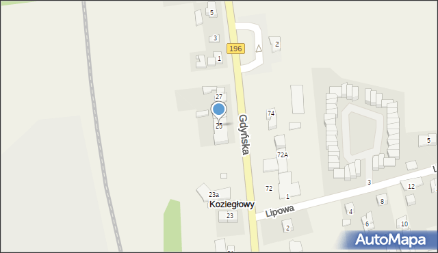 Koziegłowy, Gdyńska, 25, mapa Koziegłowy