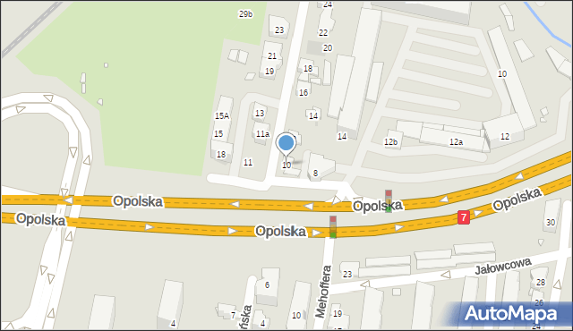 Kraków, Gdyńska, 10, mapa Krakowa