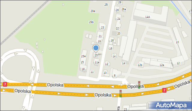 Kraków, Gdyńska, 13, mapa Krakowa