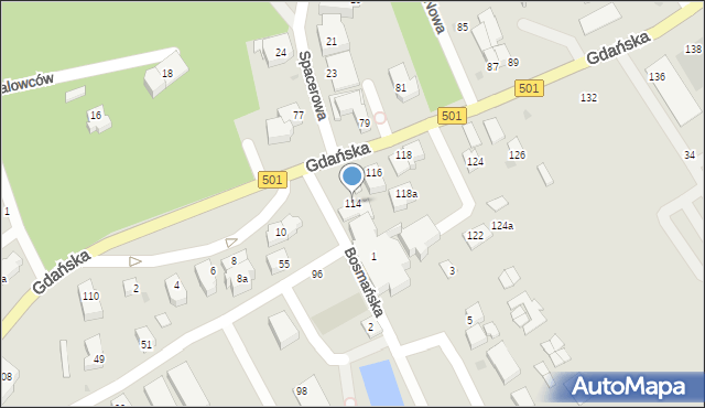 Krynica Morska, Gdańska, 114, mapa Krynica Morska