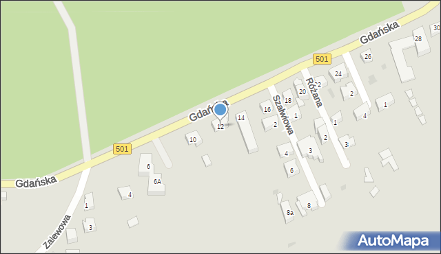 Krynica Morska, Gdańska, 12, mapa Krynica Morska