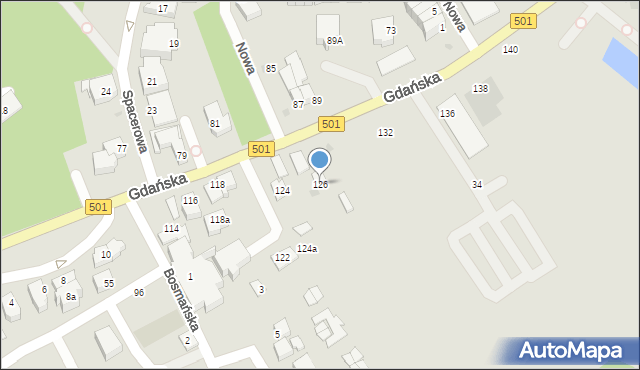 Krynica Morska, Gdańska, 126, mapa Krynica Morska