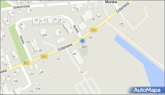 Krynica Morska, Gdańska, 138, mapa Krynica Morska