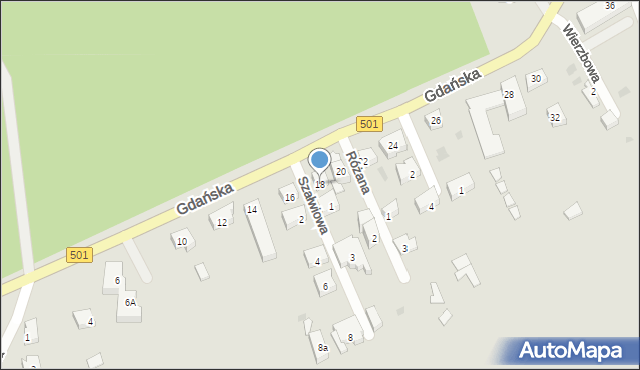 Krynica Morska, Gdańska, 18, mapa Krynica Morska