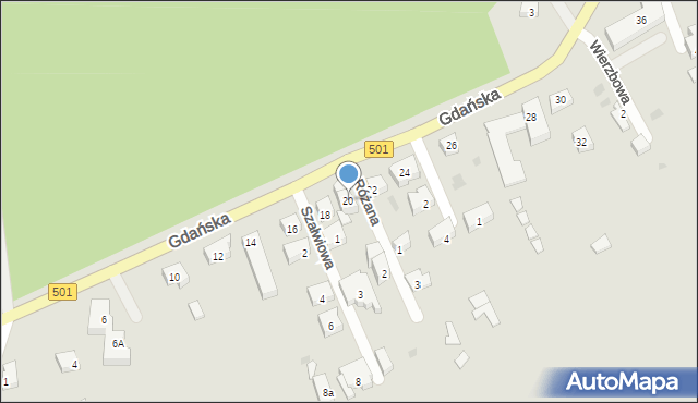 Krynica Morska, Gdańska, 20, mapa Krynica Morska