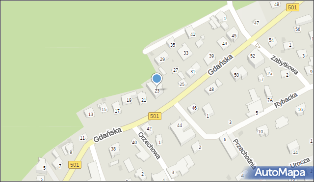 Krynica Morska, Gdańska, 23, mapa Krynica Morska