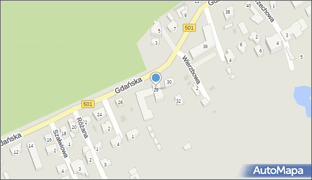 Krynica Morska, Gdańska, 28, mapa Krynica Morska