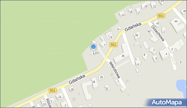 Krynica Morska, Gdańska, 3, mapa Krynica Morska