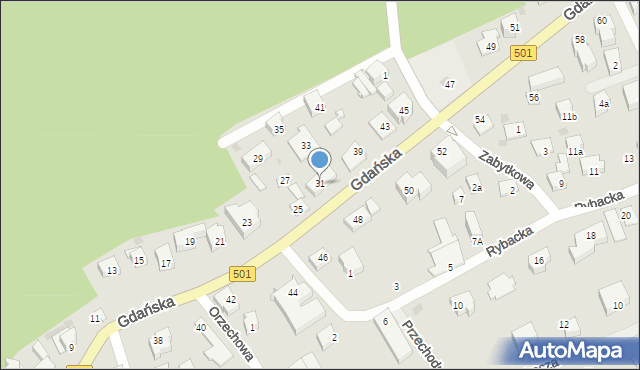 Krynica Morska, Gdańska, 31, mapa Krynica Morska