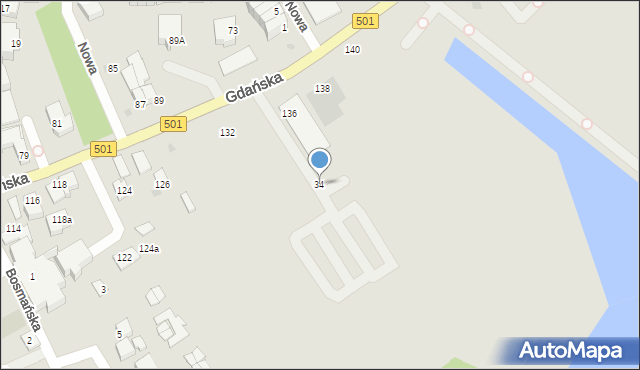 Krynica Morska, Gdańska, 34, mapa Krynica Morska