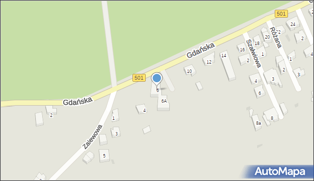 Krynica Morska, Gdańska, 6, mapa Krynica Morska