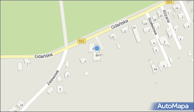 Krynica Morska, Gdańska, 6A, mapa Krynica Morska