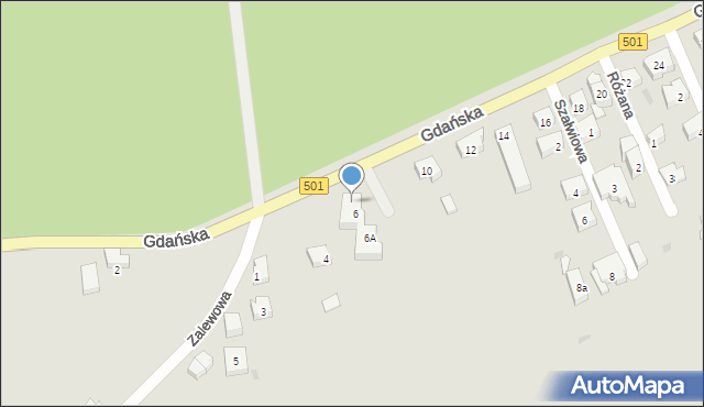 Krynica Morska, Gdańska, 6B, mapa Krynica Morska