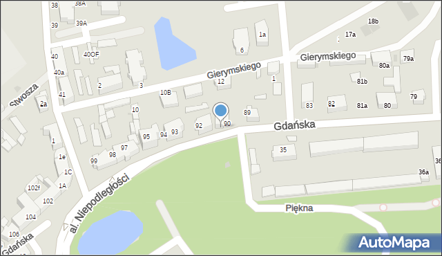 Lębork, Gdańska, 91, mapa Lębork