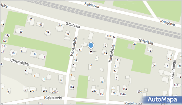 Legionowo, Gdańska, 55, mapa Legionowo