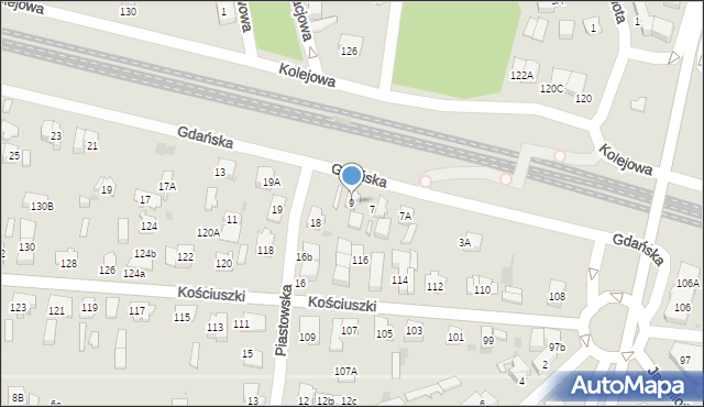 Legionowo, Gdańska, 9, mapa Legionowo