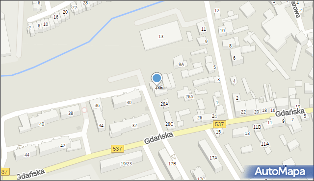 Lubawa, Gdańska, 28F, mapa Lubawa