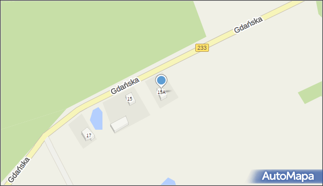 Mierzeszyn, Gdańska, 15A, mapa Mierzeszyn