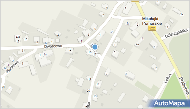 Mikołajki Pomorskie, Gdakowska, 12, mapa Mikołajki Pomorskie